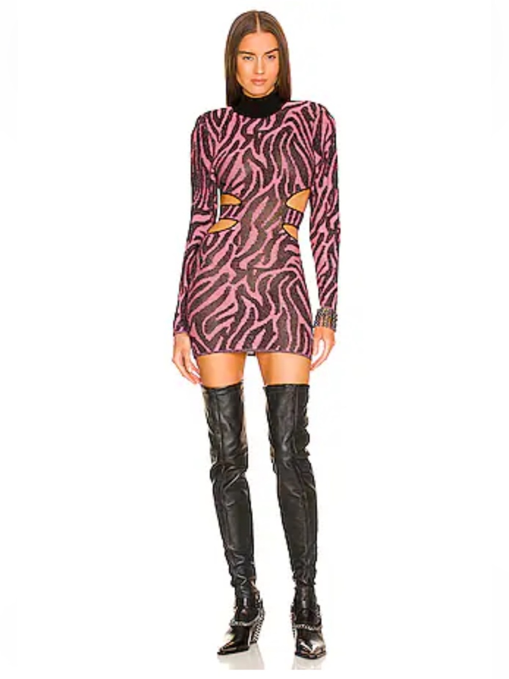 Dundas x Revolve Jett Jacquard Dress in animal jacquard Size XS